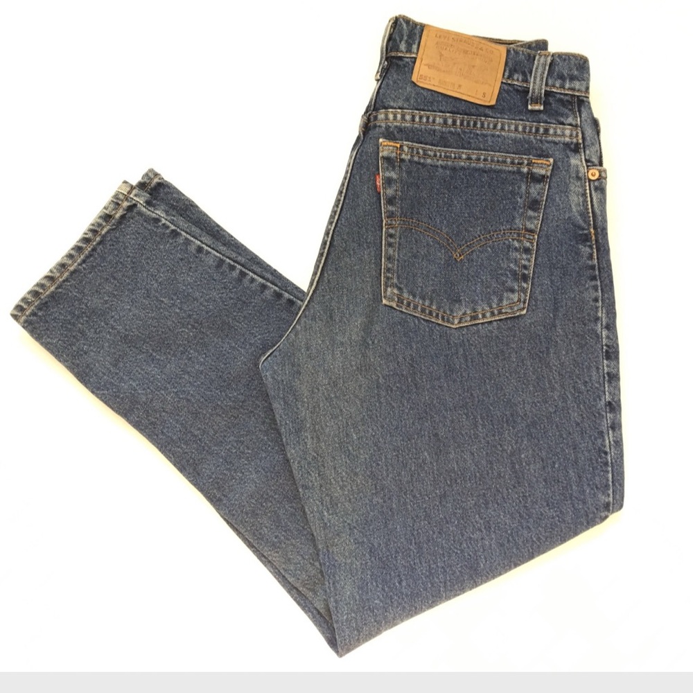 1990s LEVIS RED TAB 551 High Rise Distressed Vintage Denim // Size 30